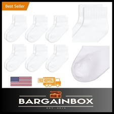 Pack of 6 Boys' Comfort Seamless-Toe Athletic Quarter Socks - Soft Durability