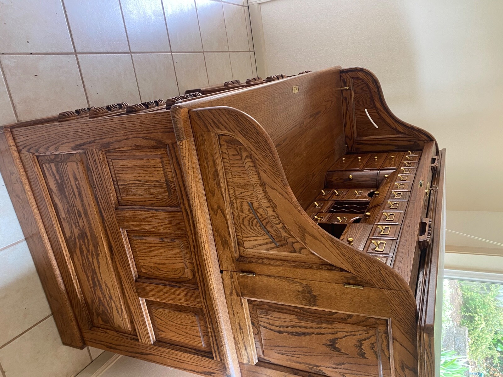 Antique Winners Only Inc. Oak Roll Top Desk eBay