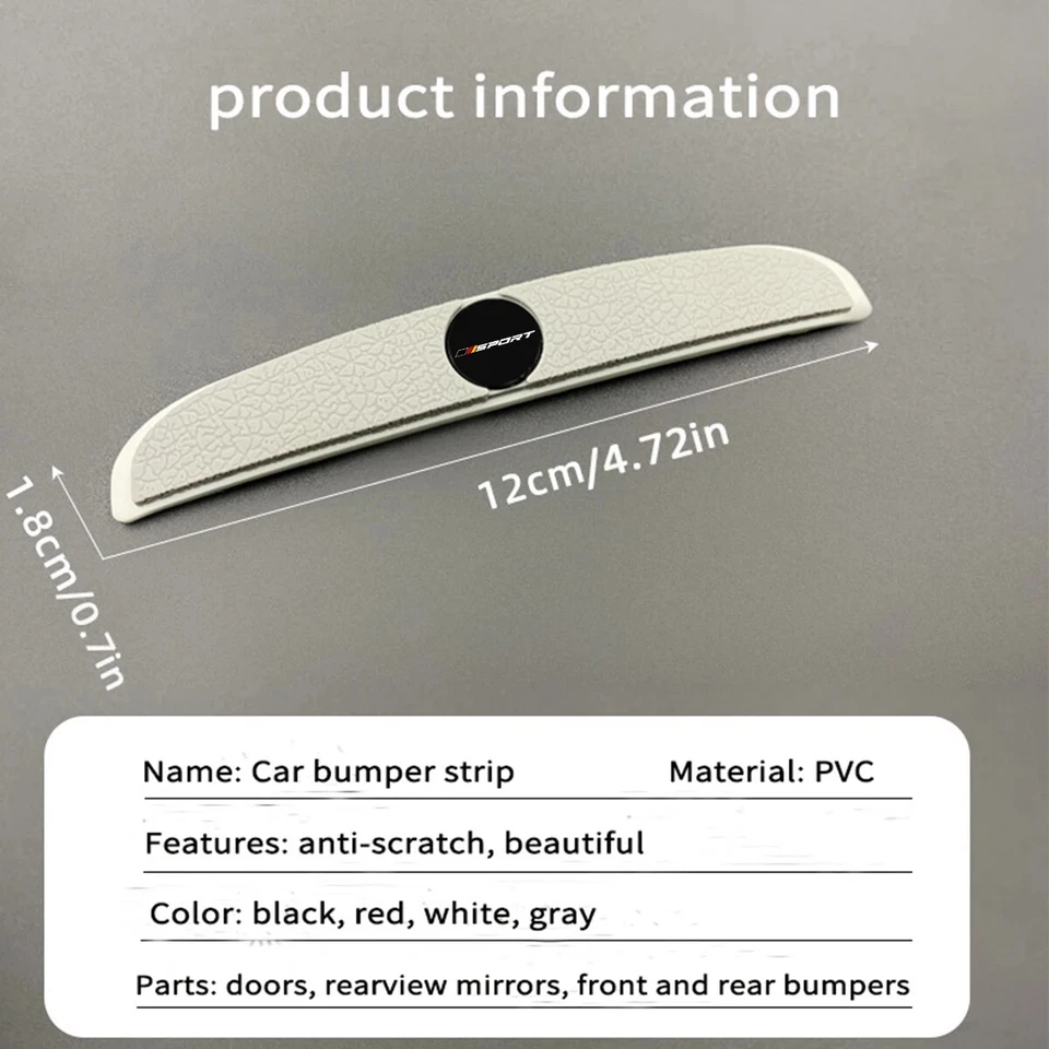 Tira protectora anticolisión borde puerta coche 4 piezas para Audi Mercedes Benz para Porsche Foto 2 de 4