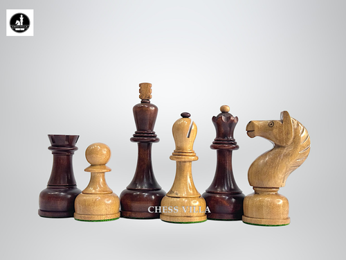 1960 Soviet Championship Historical 4" Repro Tal Set-Distressed/Mahogany Stained - Picture 2 of 9