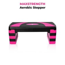 MaxStrength Adjustable 5 Level Aerobic Stepper Gym Fitness Exercise Yoga Step