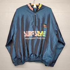 Vintage Surf Style 1/4 Zip Pullover Unisex One Size Interplanetary Windbreaker 