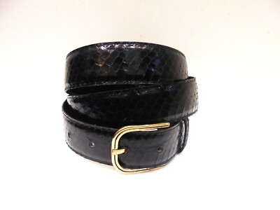 Cintura Vero PITONE Nera 100 Prima Scelta -Python Belt Hight Quality