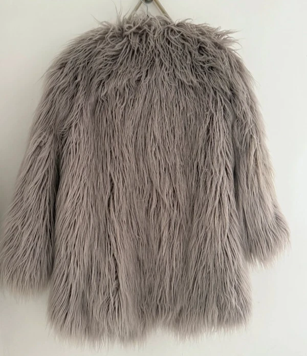 Abrigo peludo gris plateado de piel sintética mongol Story of Lola de colección raro S/M 8 10 Foto 2 de 4