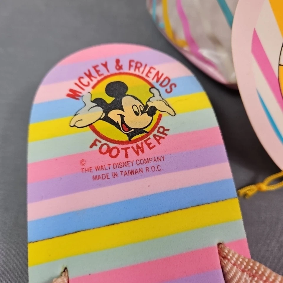 Sandalias Calzado Mickey And Friends 1986 Minnie Mouse Niñas Talla 2-3 De Colección  Foto 3 de 4