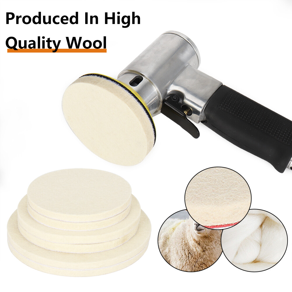 1Pcs 4 100mm Round Polishing Wheel 4 Inch Felt Wool Buffing Pad - Foto 4