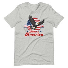 Made in America Eagle Fourth of July USA Unisex t-shirt S,M,L,XL,2X,3X,4X