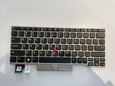 5N20V43580 NEW GENUINE Lenovo ThinkPad L13 YOGA Keyboard US Silver