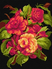 Orchidea Gobelin canvas for halfstitch without yarn after John Charles Robins...