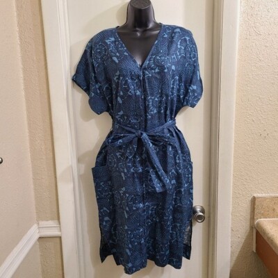 Apiece Apart Vidova Blue Linen Shift Dress Size 2 Pockets | eBay