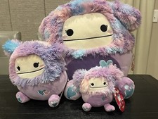 NWT Squishmallow EDEN Purple Bigfoot 16   8   5  Valentines Day Set Hearts NEW