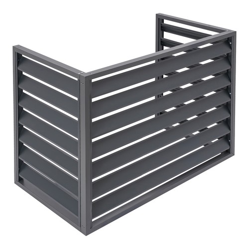 Air Conditioner Fence Screen, Outdoor Air Conditioner Protective Cover Dark Grey - Picture 11 of 16