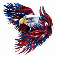 2X Autoaufkleber Sticker Adler USA Tuning Heckscheibe 18X18 cm