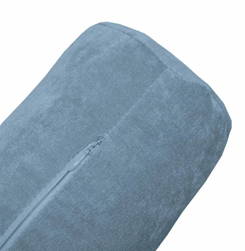 ma10g Aqua Sofa Chenille Velvet Bolster CASE Tube Neck Roll Cushion COVER Size - image 2 of 4