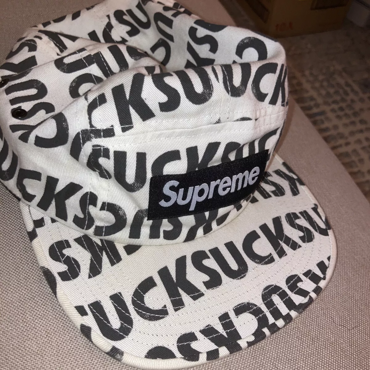 Supreme FW16 Suck Camp Cap box logo 5-panel