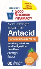 Good Neighbor Pharmacy Antacid S/F XS 750mg Chewables 80ct