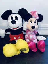 Mickey  Minnie Mouse Disney Store Plush Lot Doll Stuffed Animal Set Couple 36