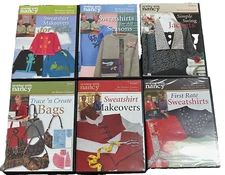 "Sewing With Nancy" 5 DVD lot; Sweatshirts, Bags, and Jackets