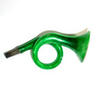 Antique German Blown Mercury Glass Green TRUMPET Bugle Christmas Horn Ornament — photo 3