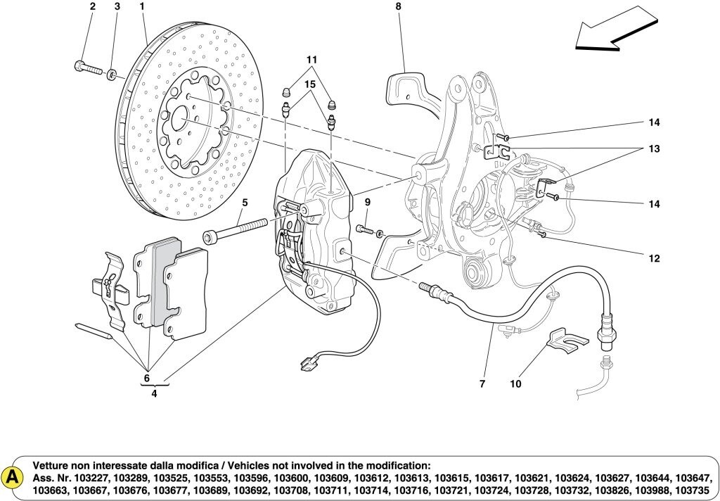 70002811 Rear Brake Pad Kit With Springs & Sensors for Ferrari California 09-14