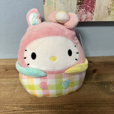 Squishmallows Hello Kitty Easter Bunny Plush Toy Sanrio Kellytoy Pink 10 In Gift