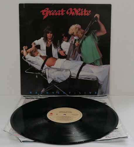Great White Recovery: Live! Vinyl LP + Inner Sleeve Canada Pressing - EX - Picture 3 of 5