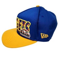 Denver Nuggets Cap Medium Large Hat New Era Adjustable Blue Strapback Hardwood