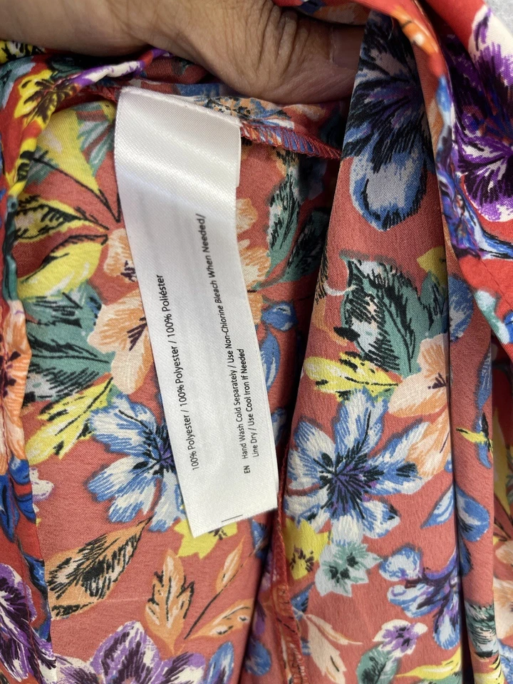 Vestido para mujer Band of Gypsies Collective halter calado floral rojo pliegues medianos Foto 4 de 4