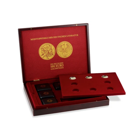 *NEU*  Münzkassette für 8 x 100 € Gold  Meisterwerke der deutschen Literatur OVP - Bild 1 von 3