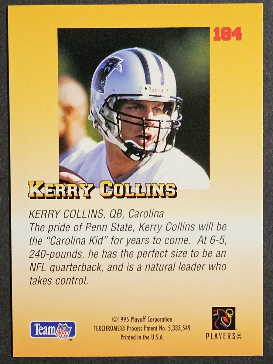 1995 Playoff Prime #184 Kerry Collins Rookie RC Penn State Nittany
