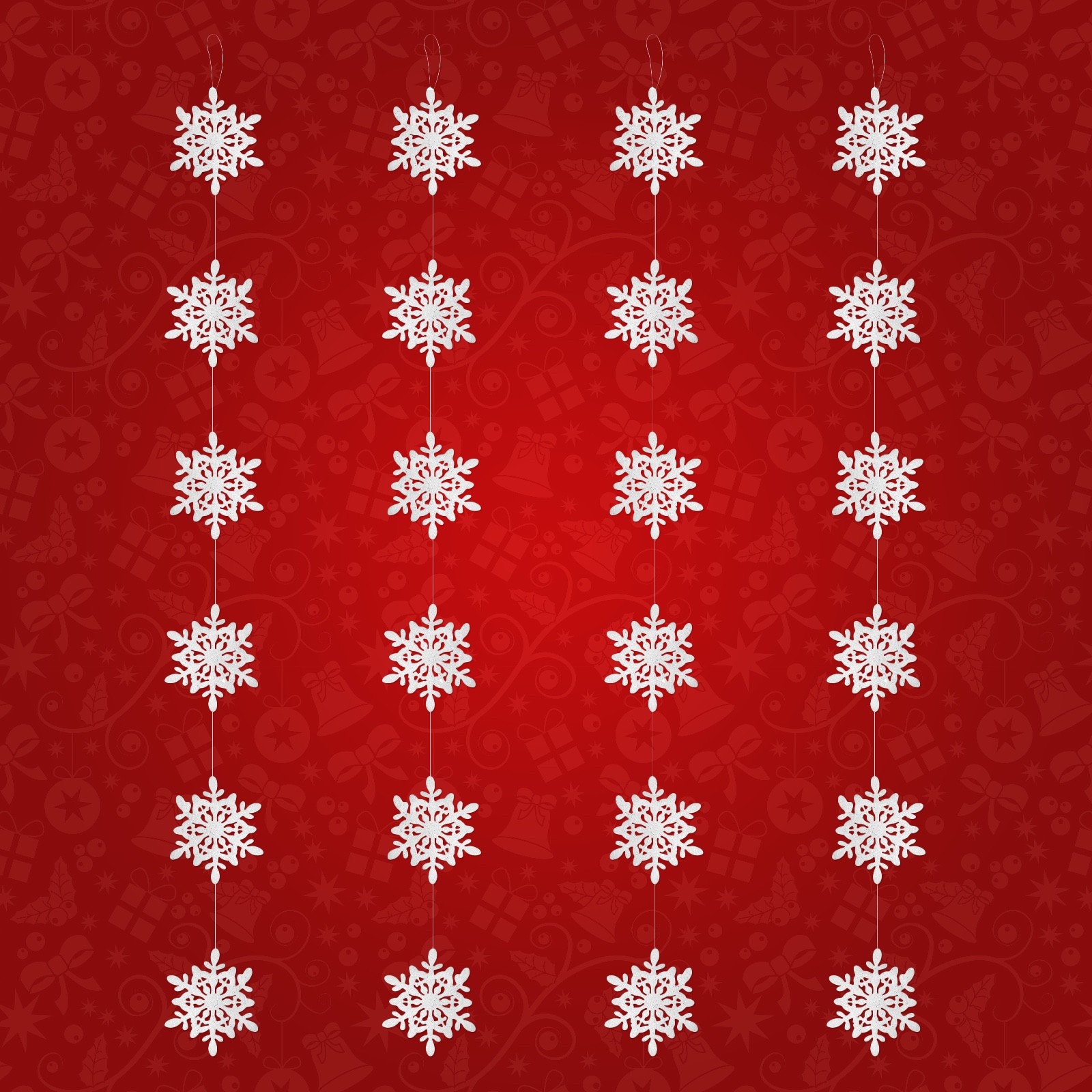 Pack Of 4 White Foam Christmas Snowflake Ceiling Or Wall Hanging