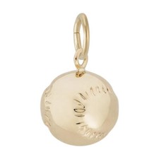 10K or 14K Gold Classic Baseball Charm by Rembrandt