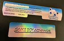 Nintendo Game Boy Advance GBA Custom Pok mon JigglyPuff Label Sticker Set
