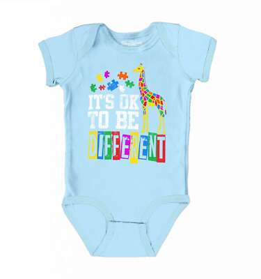 It's OK to Be Different Giraffe Baby Bodysuit Autism Infant Cotton Romper