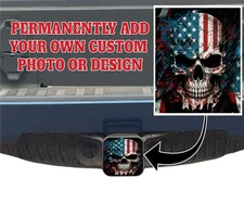 Custom Photo - Design Rubber Receiver Tube Hitch Plug Fits 2" Receiver F-150 Ram