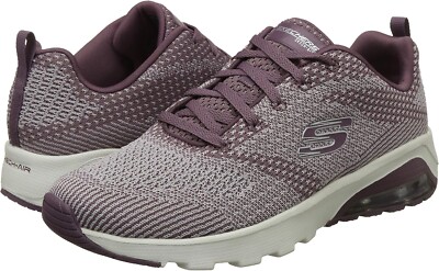 Skechers Womens Skech Air Extreme Not Alone Sneaker Plum Mesh 11