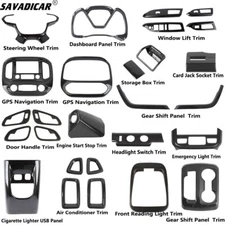 Carbon Fiber Interior Dash Panel Decor Cover Trim Kit For Chevy Colorado 2014+