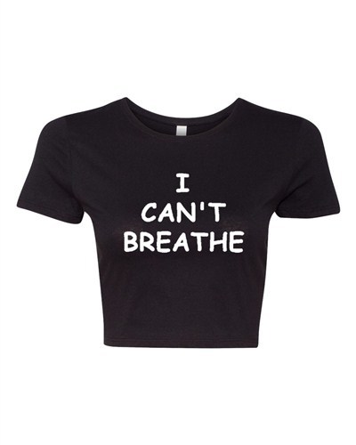 Crop Top Ladies I Can't Breathe Eric Garner Protest Support Police T-Shirt Tee-image