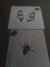 Spider  spider in web face painting stencils  reusable many times Halloween
