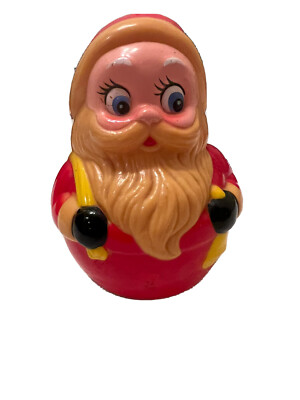 Vintage Santa Claus Christmas Wobble Toy Products Musical Hard