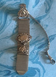 Authentic Antique Watch Fob, Electro Gold Plated, Circa1900