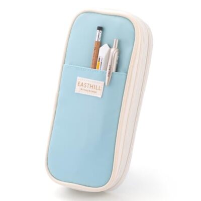  Big Capacity Pencil Case Large Pencil Pouch Stationery Pen Bag for Teen Blue