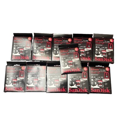 LOT OF 11 SanDisk Extreme 4GB SDHC 20 MB/S 133x