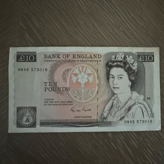 Bank of England £10 1975 Somerset Note Elizabeth II Ungraded Uncertified