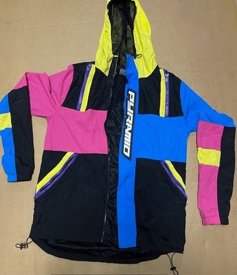 VTG Black Pyramid Tech Colorblock  Windbreaker ZIP-UP  Medium