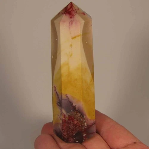 4.4" MOOKAITE Tower Polished Gemstone Point Obelisk - Australia