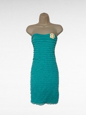 Y2K River Island Strapless Dress Teal Colour Size 6