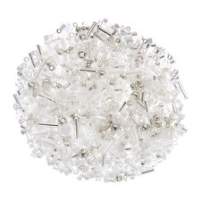 2000Pcs Mixed Glass Beads, Seed Tube Bugle Loose Spacer Craft Beads, Silver