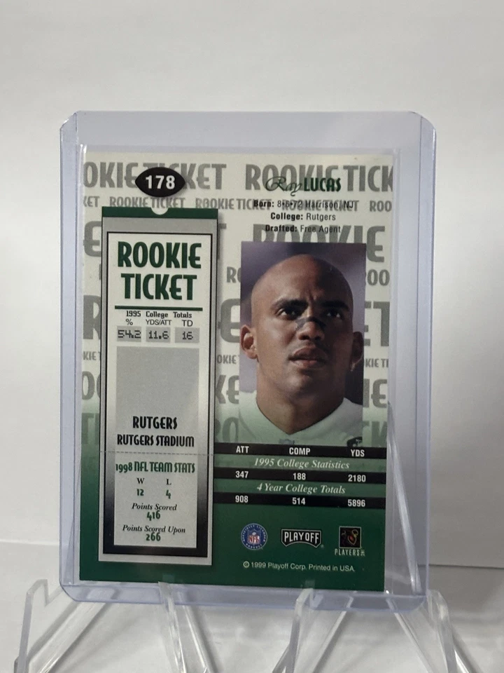 1999 Contenders SSD Ray Lucas Rookie Ticket Autograph Auto RC New York Jets #178 - Image 3 of 4