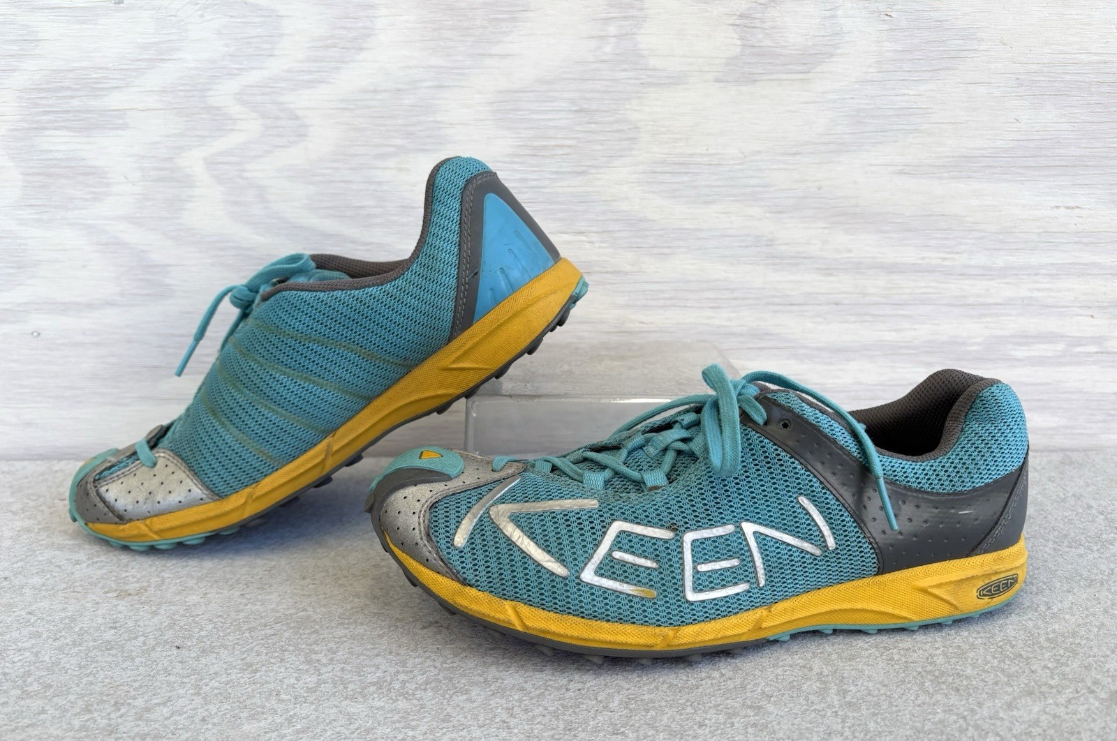 Scarpe da trail running leggere Keen Barkley 52014 donna turchese grigio taglia 9 5